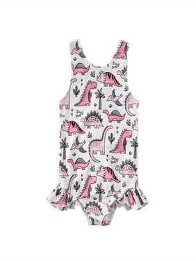 Seyurigaoka Newborn Baby Girl Leopard Swimsuit Sleeveless Romper Onesies+Swimming Bottoms Trunks 2Pcs Tankini Set